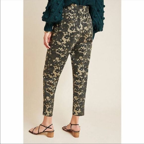 Anthro Amadi Camo high rise tapered leg jogger Pants xs - Picture 3 of 11